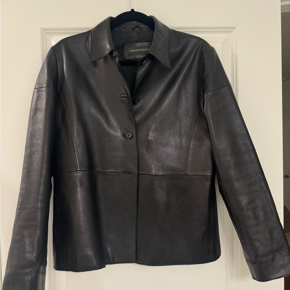Vintage Banana Republic 100% Real Leather Jacket Size M